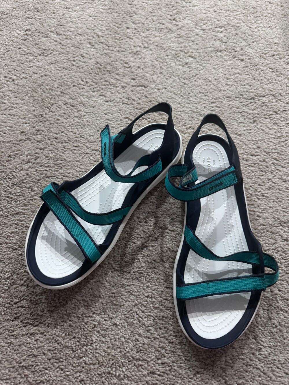 Crocs Swiftwater Webbing Adjustable Strappy Sandals Size 10 Hiking Outdoors